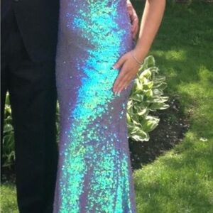Iridescent Sequin Gown